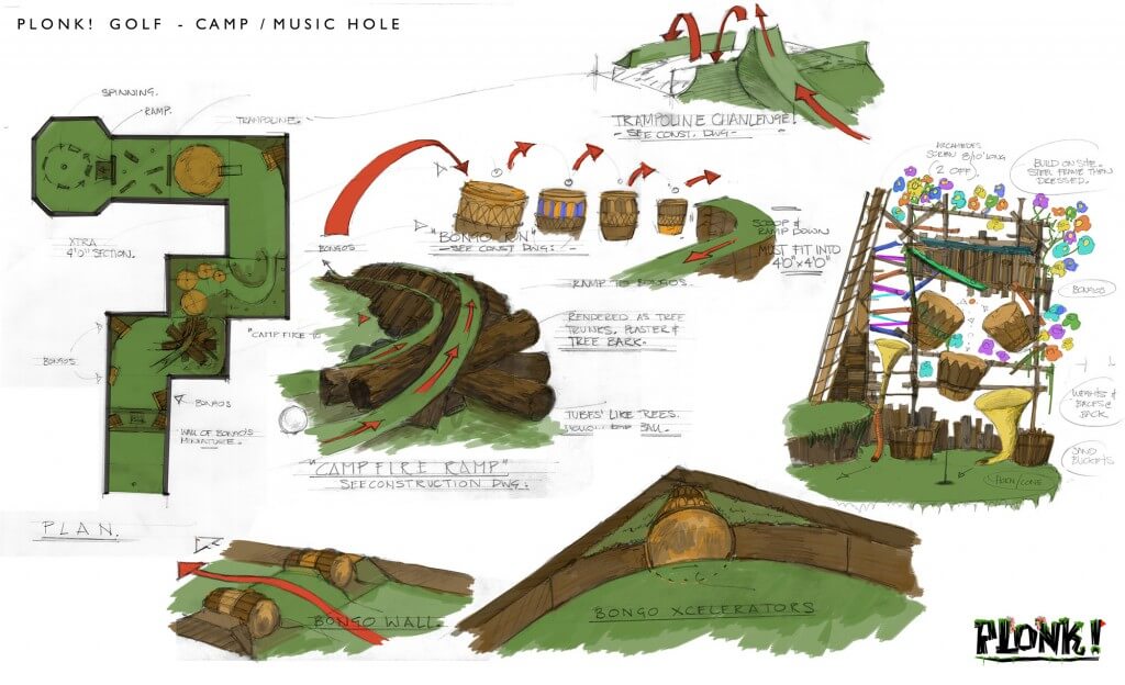 plonk crazy golf camp music hole instructions