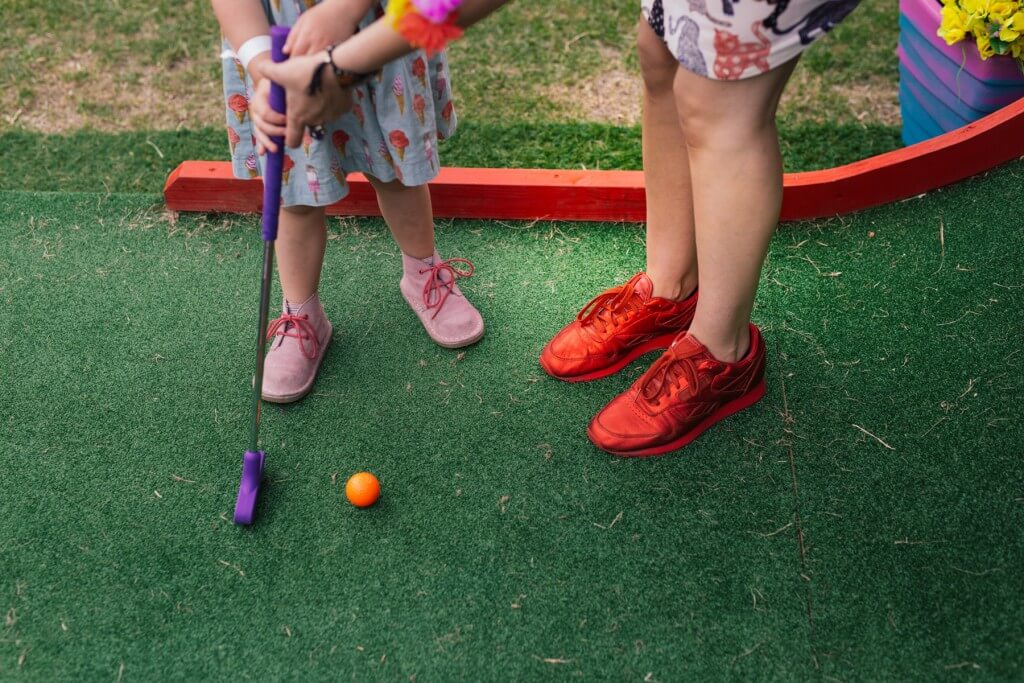 Plonk Crazy Golf kids playing