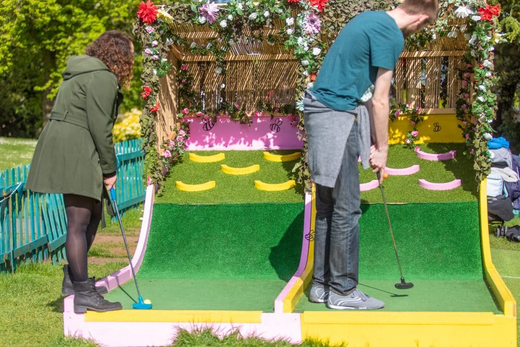 Crazy Golf in Horniman Museum Mini Golf in South London